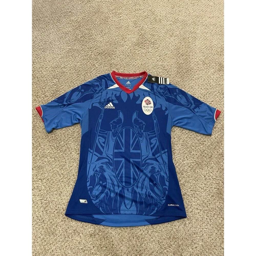 GREAT BRITAIN TEAM SOCCER FOOTBALL SHIRT JERSEY ADIDAS MENS SIZE S NWT - Picture 1 of 5